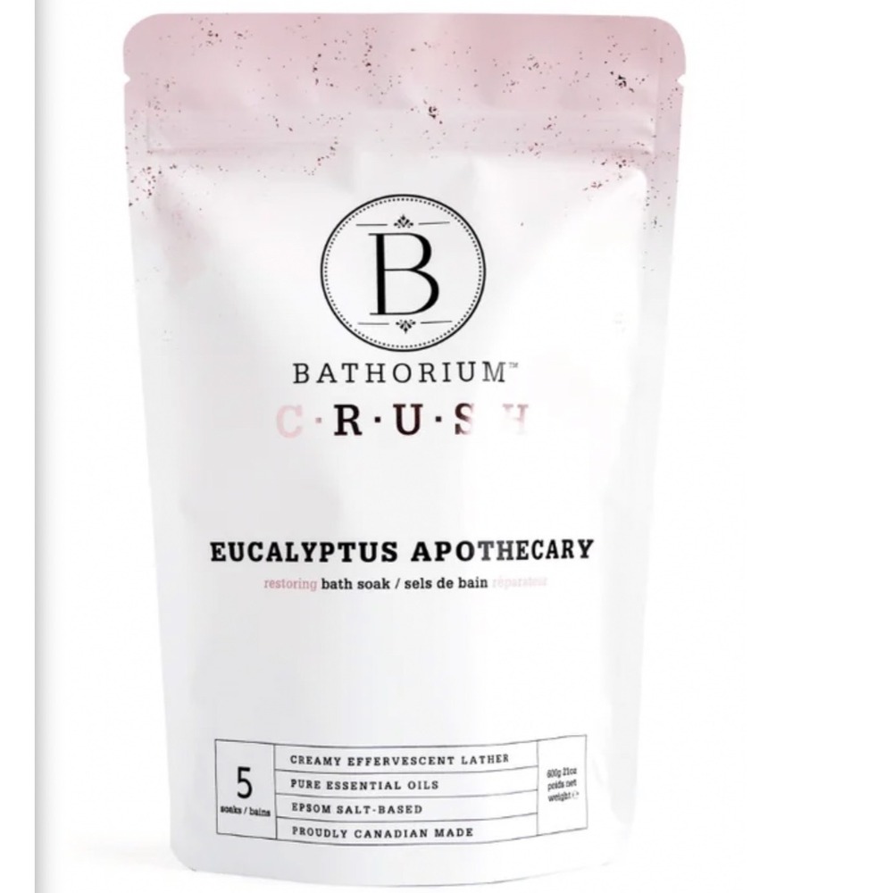 Bathorium Eucalyptus Apothecary CRUSH Bath Soak 600g Restoring Epsom Salt Soak